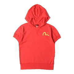 EVISU エヴィス パーカー サイズ:38(M) ゴルフ カモメ 刺繍 ライトウェイト 半袖 パーカー レッド トップス フーディー【メンズ】のサムネイル