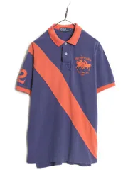 【お得なクーポン配布中!】 00s ダブルポニー ポロ ラルフローレン 鹿の子 半袖 ポロシャツ メンズ L / 古着 オールド ラガーシャツ タイプ ラグビーシャツ 半袖シャツ