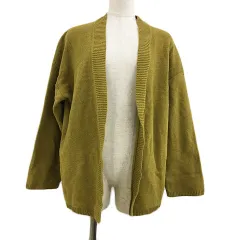 ビーミングバイビームス B:MING LIFE STORE by BEAMS カーディガン ニット 前開き 無地 長袖 黄緑 イエローグリーン