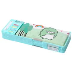 ☆ カラー2 ☆ ペンケース 多機能 筆箱 多機能 小学生 ペンケース 筆入れ ふでいれ ペン入れ 女の子 男の子 両面 鉛筆削り付き 箱型 小学校 入学準備 新入学 進級 かわいい 可愛い 文具 文房具 入学祝い ステーショナリー こども 子供 子ども