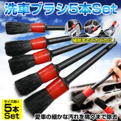 洗車ブラシ 5本セット ディティール ブラシ タイヤ ホイール 外装 隙間 汚れ