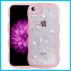 【在庫処分】指紋防止 ストラップホール付き 滑り止め 傷防止背面 薄型 スマホケース tpuソフトケース かわいい アイホンSE3 キラキラ クリア ケース /SE2/8/7 兼用 7 カバー iPhone iPhone iPhone (ピンク iPhone