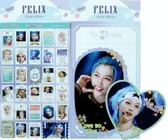 STRAY KIDS スキズ Felix フィリックス グッズ レターセット 27点セット (記念切手 スタンプ ステッカー 24点 + 便箋3枚) K-POP
