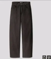 UNIQLO(ユニクロ) U ワイドフィットカーブジーンズ ブラックデニム