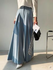 タックパンツ ワイド レディース パンツ タック スラックス ワイドパンツ ロング 体型カバー ボトムス スラックスパンツ フレアパンツ ストレート ズボン ハイウエスト オフィスカジュアル min#