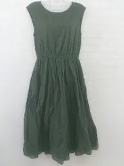 ◇ URBAN RESEARCH ROSSO ロッソ ウエストゴム ノースリーブ 膝下丈 ワンピース サイズF カーキ系 レディース P  【中古】 【1211020004148】