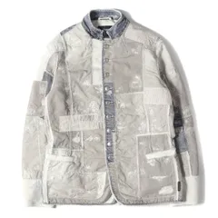 ARMANI JEANS アルマーニ ジーンズ LIMITED EDITION ダメージ加工 パッチワーク スナップボタン ジャケット ブラウン インディゴ系 50(M)のサムネイル