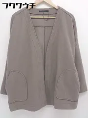 ■ ◎ KBF+ アーバンリサーチ ウエストベルト付き ノーカラー ラップ コート ジャケット サイズOne ブラウン系 レディース  【中古】 【1107070003128】