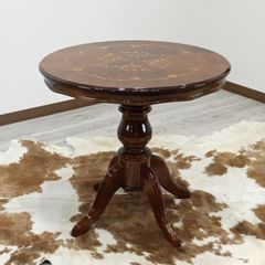 送料込み《美品》 イタリア製 丸テーブル 象嵌 ヴィンテージ - メルカリ