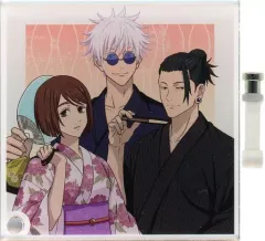 【中古】アクリルスタンド・アクリルパネル 五条悟＆夏油傑＆家入硝子 「呪術廻戦×浅草花やしき 描き下ろしイラスト 懐玉・玉折 浴衣ver. トレーディングアクリルスタンドパネル」