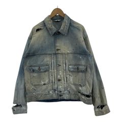ANCELLM/CRASH DENIM JACKET/1/ANC-JK24-B - メルカリ