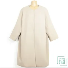 近年 美品✨BEARDSLEY ビアズリー フード ロングコート ベージュ F カットコンビフレアワンピース （ロング・マキシ丈ワンピース