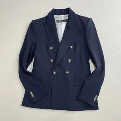 美品 ZARA ザラ ダブルブレスト ジャケット 紺ブレ 金ボタン 完売品
