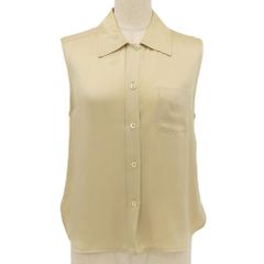 Max Mara ノースリーブ ブラウス リネン100% 銀タグ イタリア製 L 