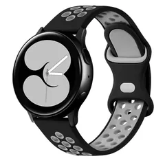 [AGUPERFIT] 時計バンド 20mm 22mm クイックリリースベルト 柔らかい軽さ通気性が良のシリコンスポーツストラップ 腕時計とスマートウォッチ 替えバンド (20mm L ブラック/グレー)