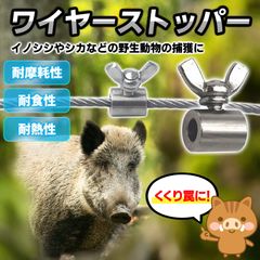Morisho ワイヤー止め ワイヤークリップ ストッパー くくり罠 ロープ 固定 金具 ステンレス ネジ 締め付け クランプ 工具 4mm穴 30個 セット
