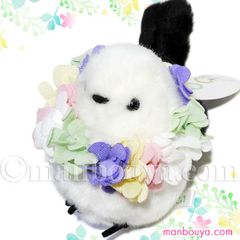 ふくふく シマエナガ カラフルフラワーST ぬいぐるみ 11cm しまゑ