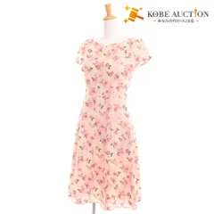■ トッカ ワンピース フレンチスリーブ トップス ボトムス ひざ丈 総刺繍 花柄 レディース 0 ピンク系