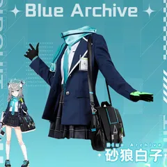 新品未使用【ブルーアーカイブ】 Blue Archive 砂狼シロコ（Sunaookami Shiroko） コスプレ衣装 フルセット 制服スタイル JK風 学生服 コスチューム 高品質 文化祭 撮影会 アニメキャラ再現 男性可 イベント用