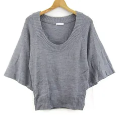アーヴェーヴェースタンダード ニット トップス 五分袖 セーター レディース 40サイズ グレー a.v.v standard 【中古】