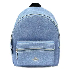 【レア】COACH コーチ リュック 本革 ブルー ターンロック 男女兼用可 美品☆COACHターンロックペブルドレザー バックパック リュック