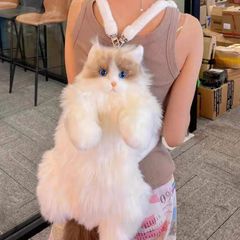 リアル猫リュック 【2個買うとお得！】9種類選べる　リアルラグドール猫バッグ 子猫リュックサック ぬいぐるみ人形 ふわふわ布人形おもちゃ 誕生日プレゼント 女の子プレゼント　子供プレゼント