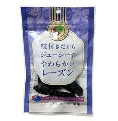 枝付きだからジューシーでやわらかいレーズン 30g　×8個