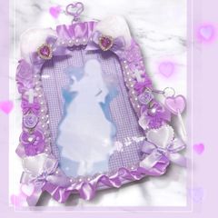推し活アクスタポーチ໒꒱· ﾟねこ耳♡パープルローズ♡グレープキャンディー〔No.8〕