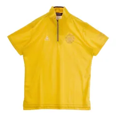サイズ：LL LECOQ GOLF ルコックゴルフ  ハーフジップ 半袖Tシャツ  イエロー系 [240101237725]# ゴルフウェア メンズ ストスト
