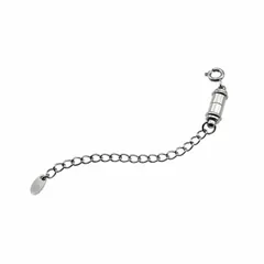 Petit Jewel YU-NA 簡単付け外し マグネット式 ネックレスチェーン留め具 アジャスター ステンレス 316L 金属アレルギー対応【シルバー ピンクゴールド ゴールド】 (シルバー)