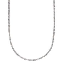 モアサナイト ２ｍｍ テニスネックレス Moissanite シルバー .925Silver ２mm ／５０ｃｍ 【6.4カラット】メンズ レディース GRA証明書付