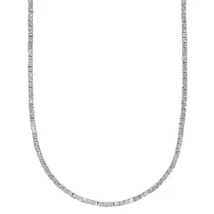 モアサナイト ２ｍｍ テニスネックレス Moissanite シルバー .925Silver ２mm ／５０ｃｍ 【6.4カラット】メンズ レディース GRA証明書付