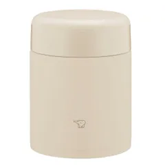 ZOJIRUSHI 象印マホービン ステンレス保温スープジャー ランチジャー シームレスせん 400ml ベージュ ふたとパッキンが一体化 お手入れ簡単 洗う点数3点のみ SW-KA40-CM