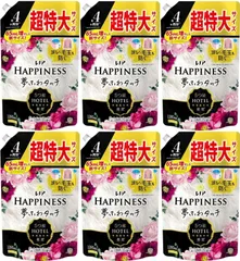 【セット販売】P&G レノアハピネス 夢ふわタッチ ヴェルベットブロッサム＆フローラルの香り つめかえ用 (1285mL)×6個セット 柔軟剤