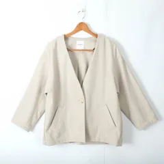 レプシィム ノーカラージャケット セレモニー オフィス アウター M相当 レディース Fサイズ ベージュ系 LEPSIM 【中古】のサムネイル