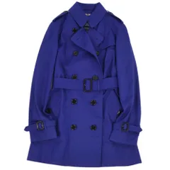 バーバリー ロンドン BURBERRY LONDON コート トレンチコート コットン 裏チェック アウター レディース 38(M相当) ネイビー