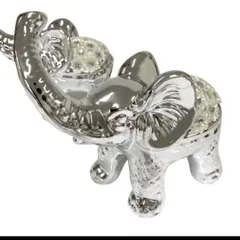 陶器製　象 置物 2体セット夢を叶える象さん 金運 風水 #G2