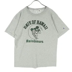 美品 Champion チャンピオン USA製 プリント 半袖 カレッジ Tシャツ M グレー メンズ 古着