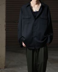 値下げ〇 Acne Studios ダークネイビー 長袖シャツ シャツジャケット