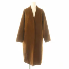 ジャーナルスタンダード レリューム JOURNAL STANDARD relume VICTORIAN LAMBSビーバーコート ノーカラーコート ロング ウール 38 M 茶 ブラウン 19020462101030 /XK