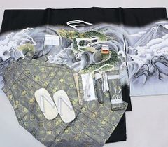 七五三 五歳 羽織袴着物セット 龍 白 袴変更可能 NO13391 - メルカリ