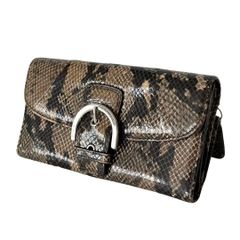 COACH パイソン柄 チェーンショルダーバッグCM528 - メルカリ