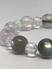 パワー満々✰多宝★5種の石☆高品質クンツァイト・レインボーラブラドライト・グレームーンストーン・シルバールチルクォーツ✧︎