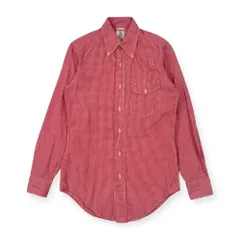 レア!!ビンテージ 当時物 VAN JAC ヴァン ジャケット ギンガムチェック BD ボタンダウン 長袖シャツ 36/レッド メンズ