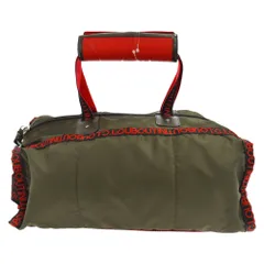 CHRISTIAN LOUBOUTIN (クリスチャンルブタン) GYM BOSTON BAG ナイロンボストンバッグ ジムバッグ カーキ/レッドのサムネイル