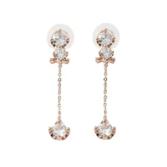 【ピンクゴールド×イヤリング】[Cream dot. クリームドット公式] イヤリング レディース  金属アレルギー ニッケルフリー ビジュー チェーン 揺れる クリップ式 シリコンカバー 大人 