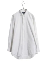 【お得なクーポン配布中!】 90s ラルフローレン 長袖 ボタンダウン シャツ メンズ L 程 オールド ポロ 長袖シャツ オックスフォード コットン BD ワイシャツ ビジネス