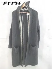 ■ A day in the life UNITED ARROWS 長袖 ロング ニット カーディガン グレー レディース  【中古】 【1103170008131】