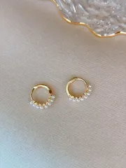 ジュエリー レディース イヤーアクセサリー スターリングシルバー 人工パール デコレーション ピアス