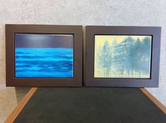 千住博　陶板画　タイドウォーター　水の森 2点セット